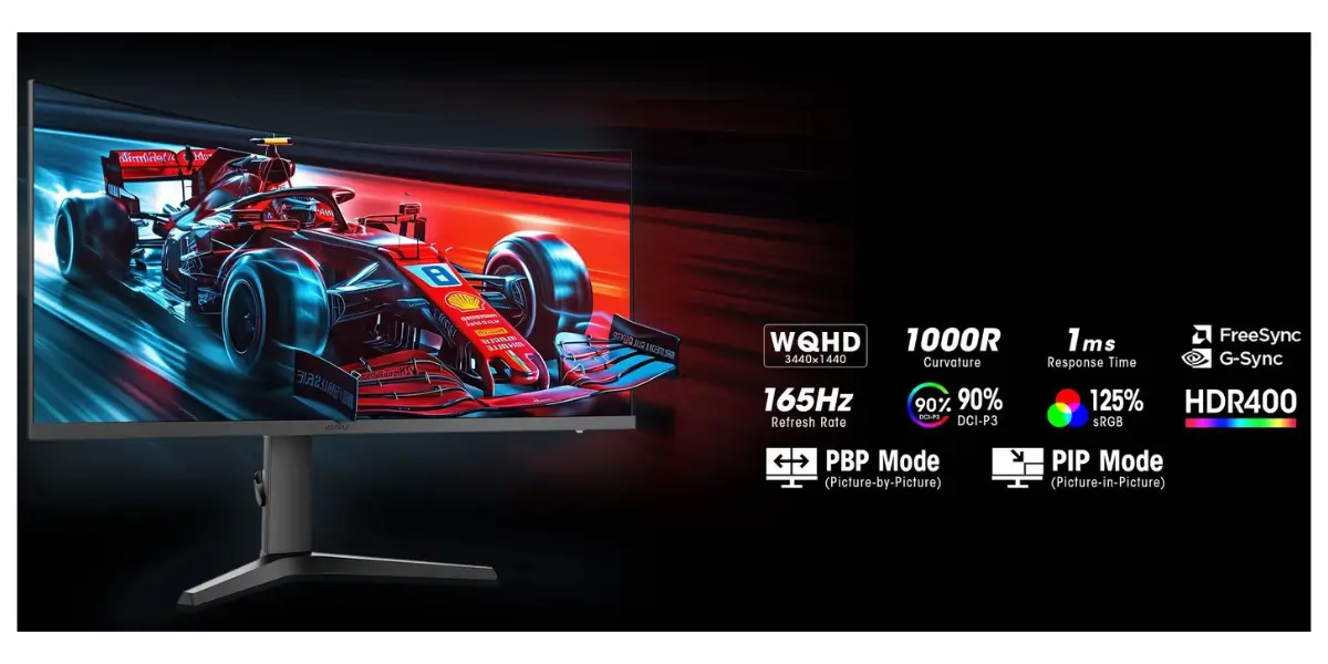 KOORUI 34E6UC 34-Inch Ultrawide Curved Gaming Monitor