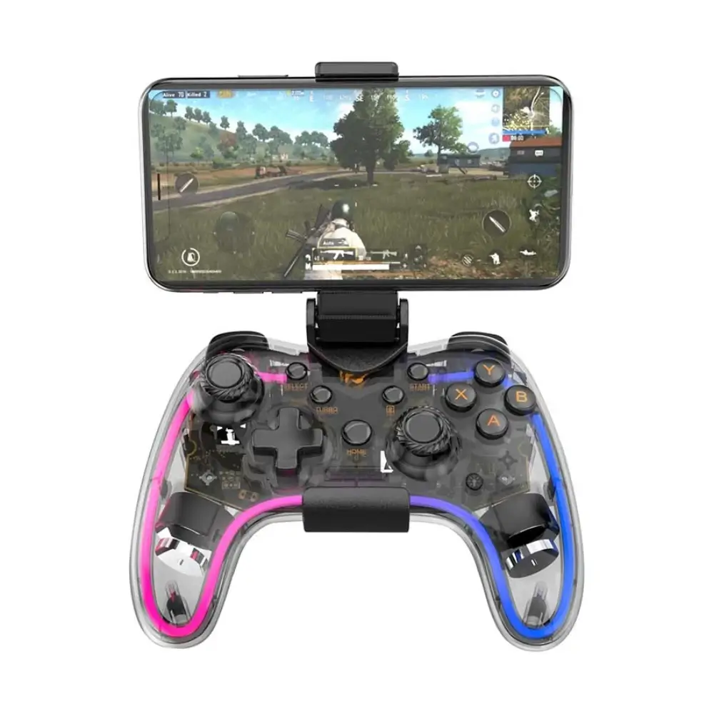 Havit G180BT gamepad showing RGB lighting effect Havit G180BT gamepad showing RGB lighting effect