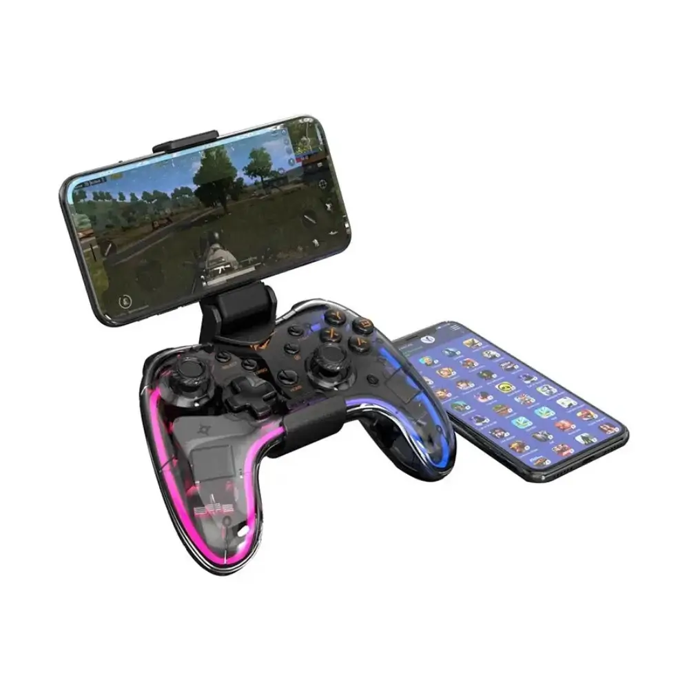 Havit G180BT transparent RGB Bluetooth gamepad front view Havit G180BT transparent RGB Bluetooth gamepad front view