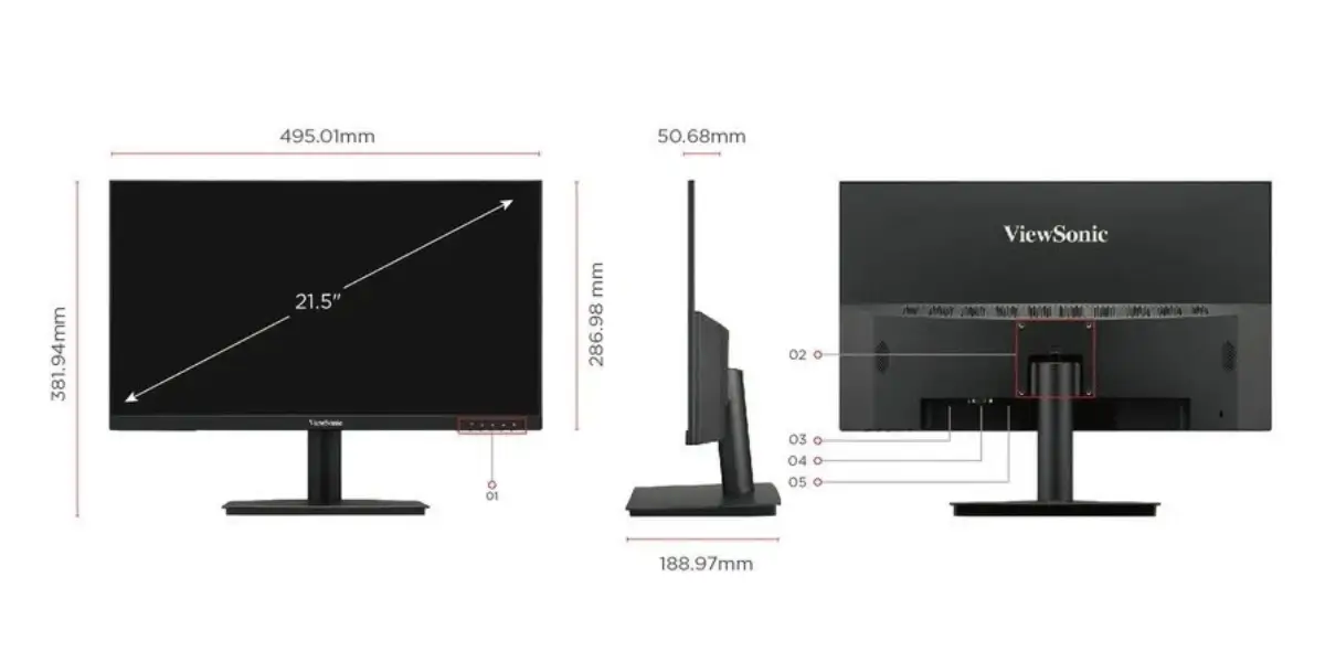 ViewSonic VA221A-H 22 Inch Full HD IPS Monitor 120Hz