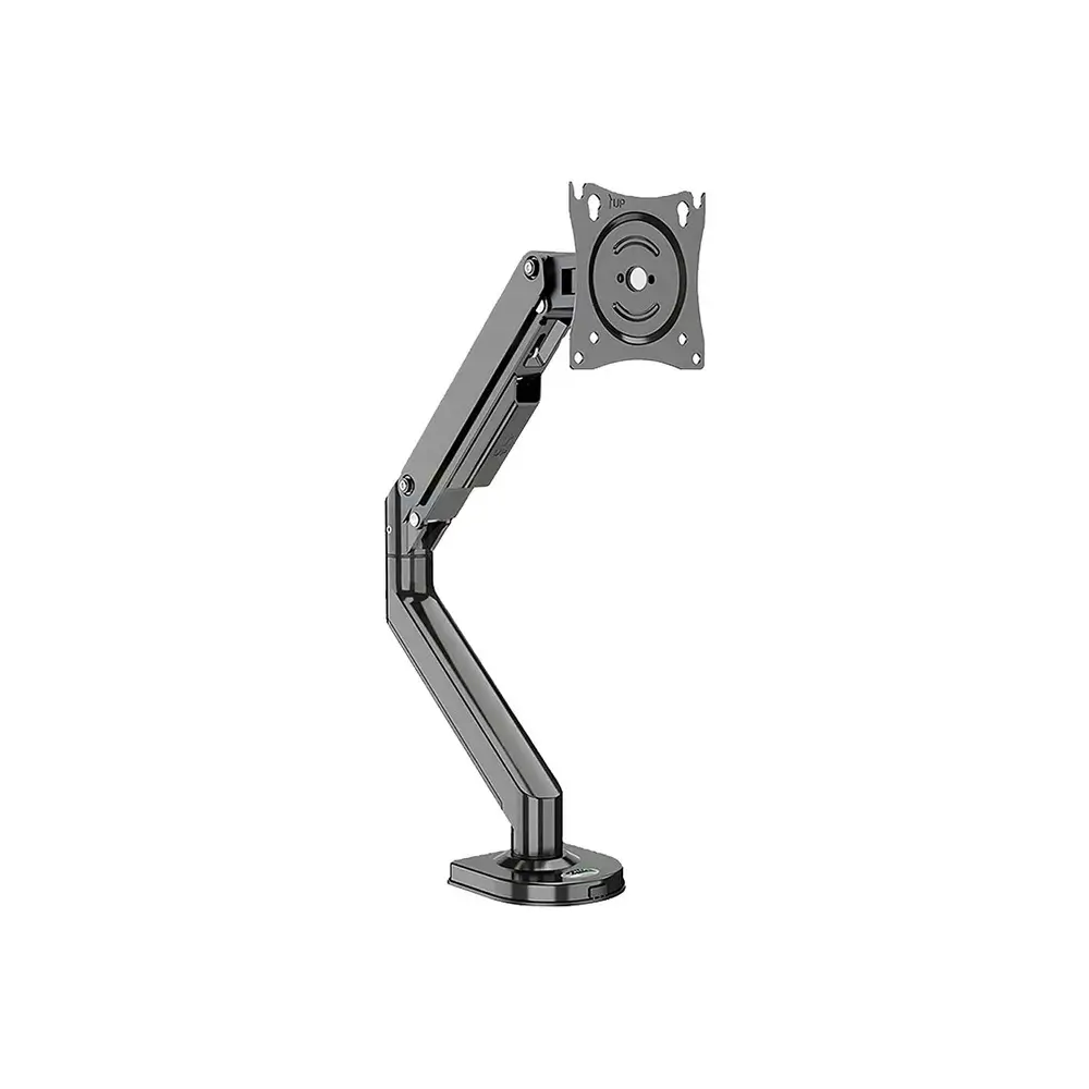 Main Product Image: Kaloc KLC-DS200 aluminum single monitor arm on a desk Main Product Image: Kaloc KLC-DS200 aluminum single monitor arm on a desk