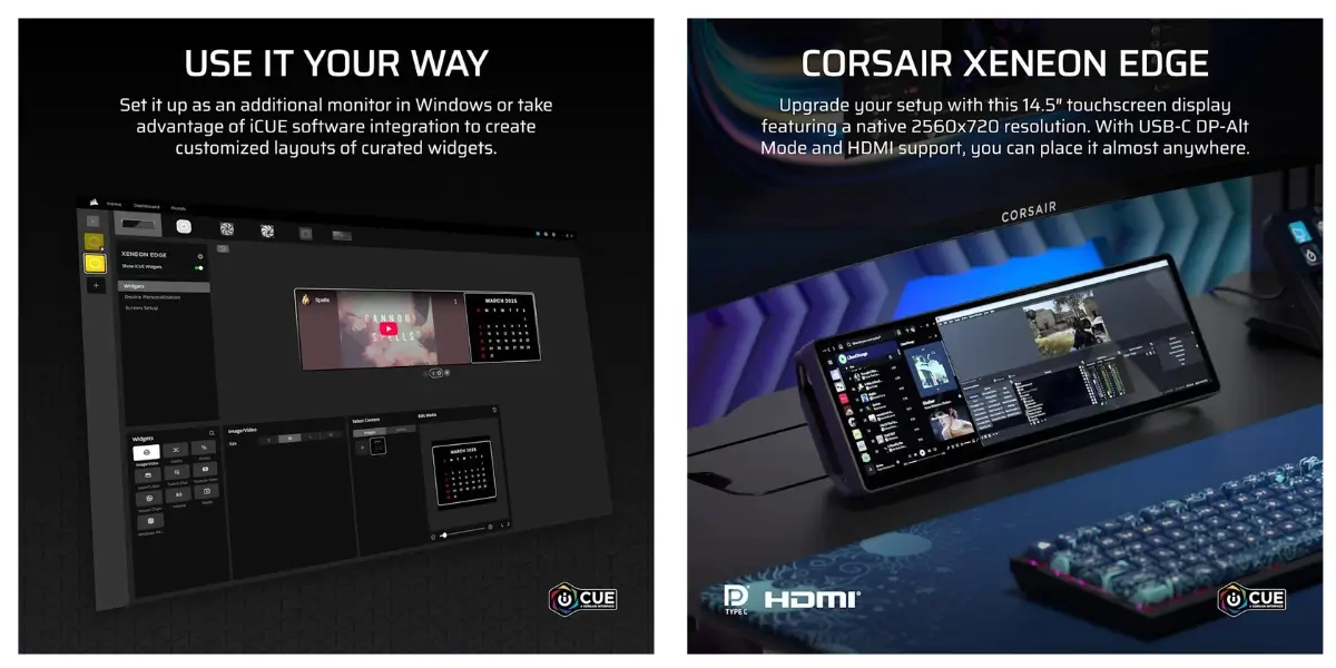 Corsair Xeneon Edge 14.5 Inch LCD Touchscreen Monitor - image 2