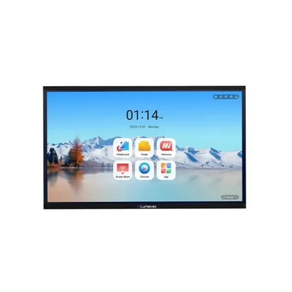 Lumevax IFP-L65A 65-inch 4K interactive flat panel front view Lumevax IFP-L65A 65-inch 4K interactive flat panel front view