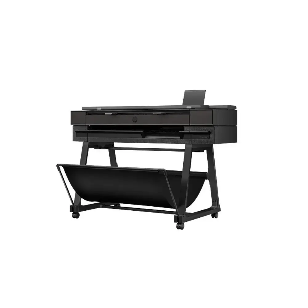 Close-up of HP DesignJet T850 control panel and 36-inch roll media feed