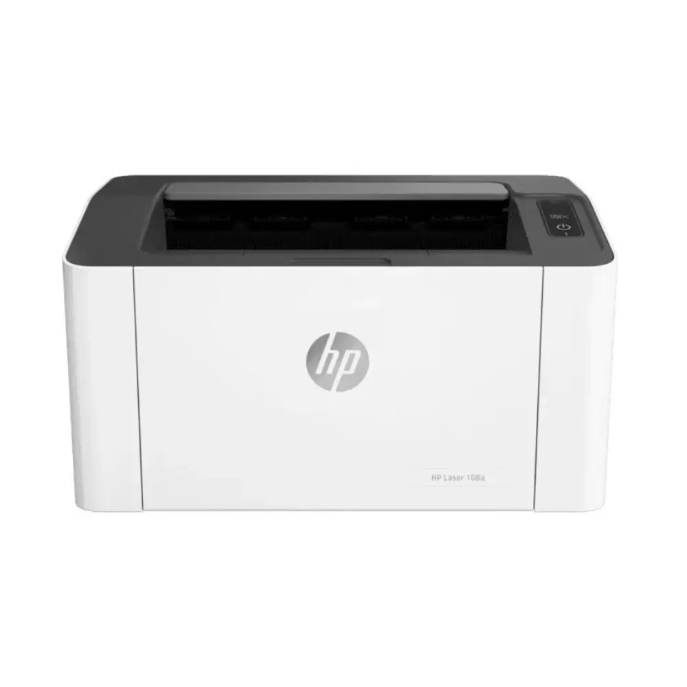HP Laser 108A single function mono laser printer in white HP Laser 108A single function mono laser printer in white