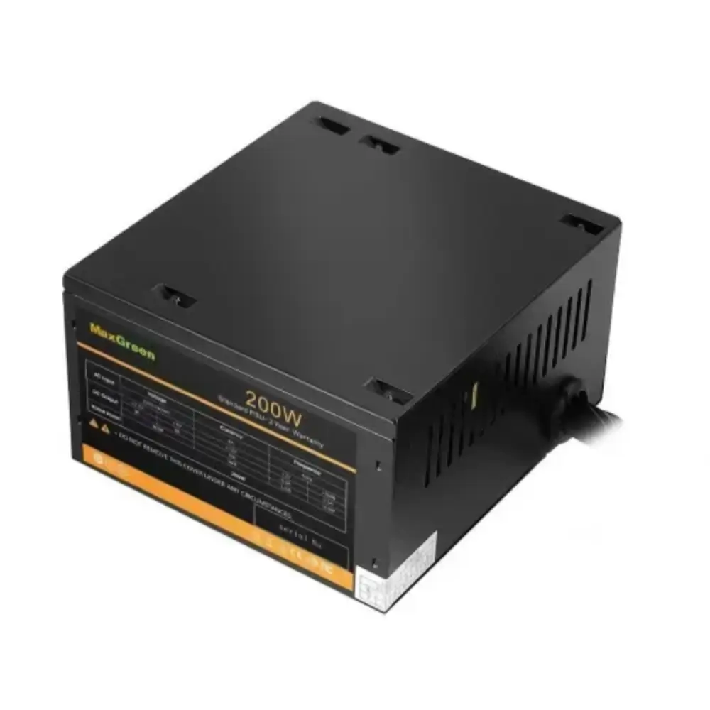 MaxGreen Standard Series 200W ATX power supply unit front view
