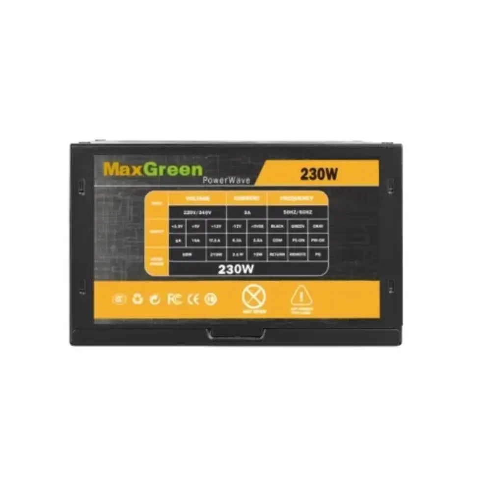 MaxGreen Power Wave PSU 120mm silent fan close-up