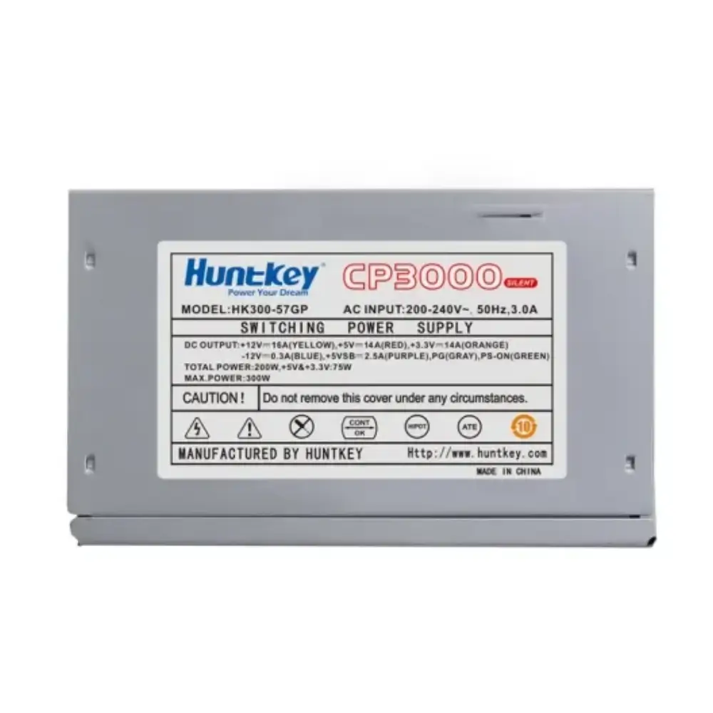 Huntkey CP3000 PC power supply 12cm silent fan close-up