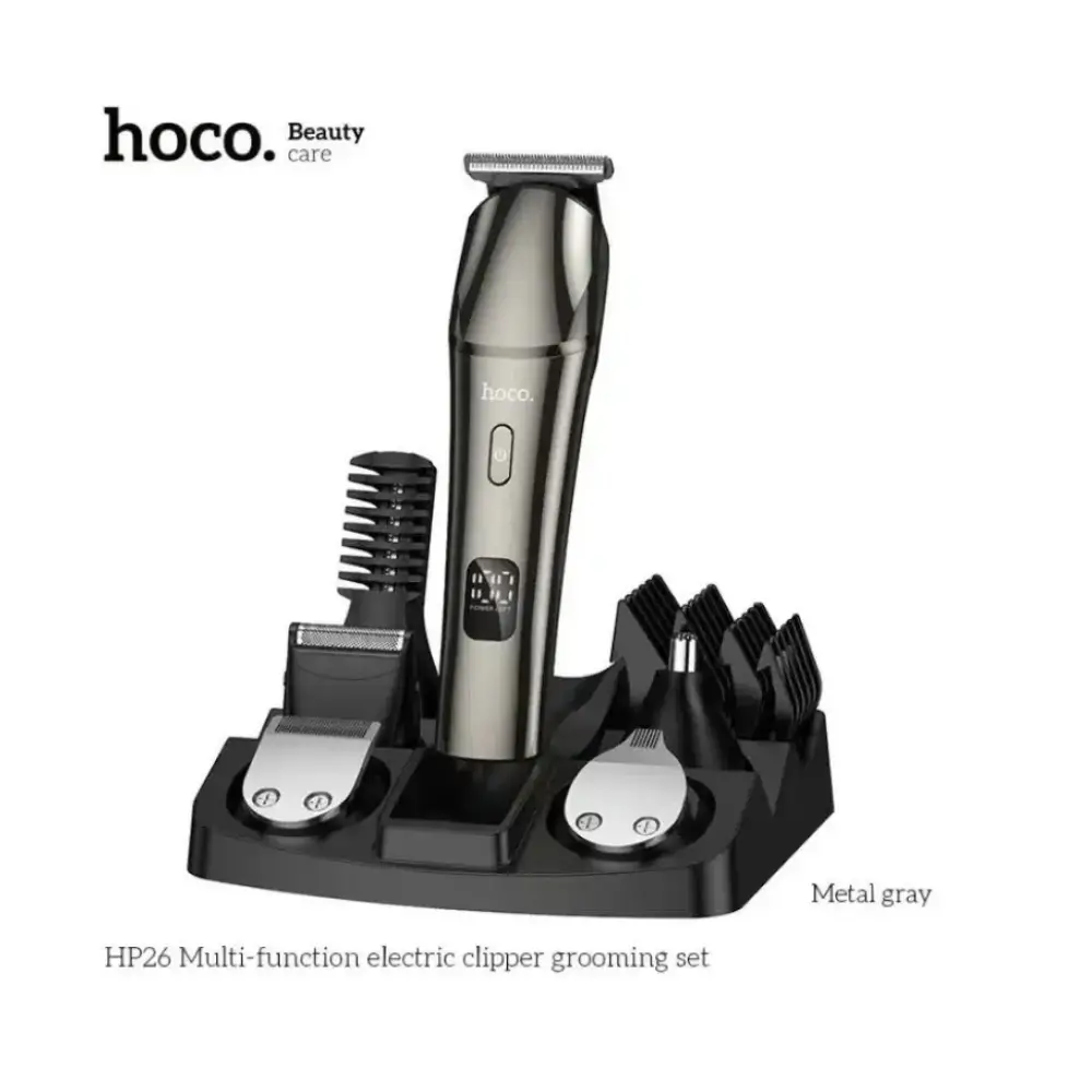 Close-up of Hoco HP26 T-shaped blade and clipper head detail Close-up of Hoco HP26 T-shaped blade and clipper head detail