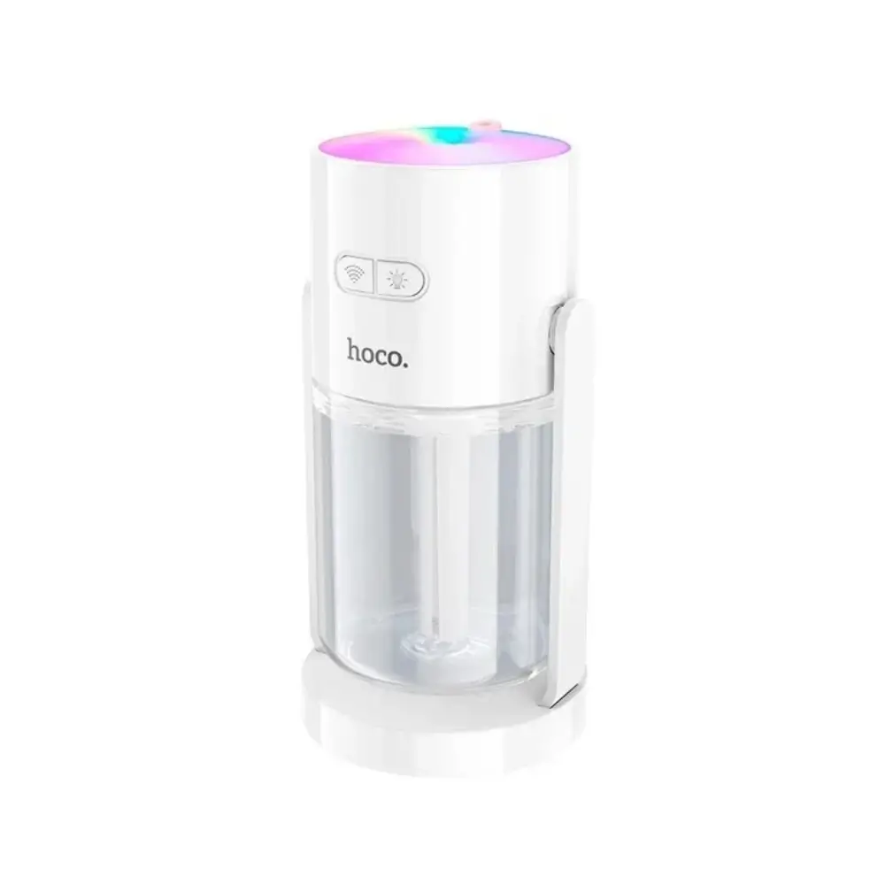 HOCO HX34 starry sky humidifier with white body and RGB light