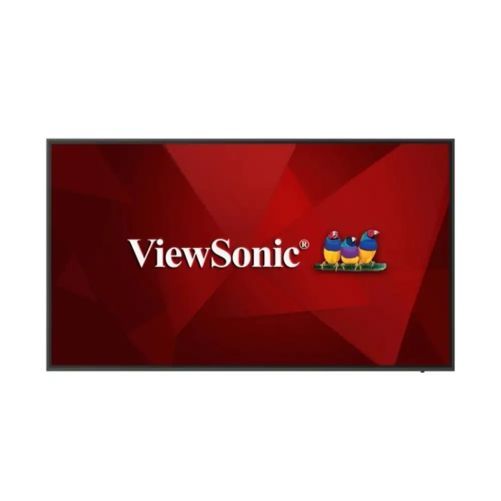 ViewSonic CDE6520 65-inch 4K presentation display front view ViewSonic CDE6520 65-inch 4K presentation display front view