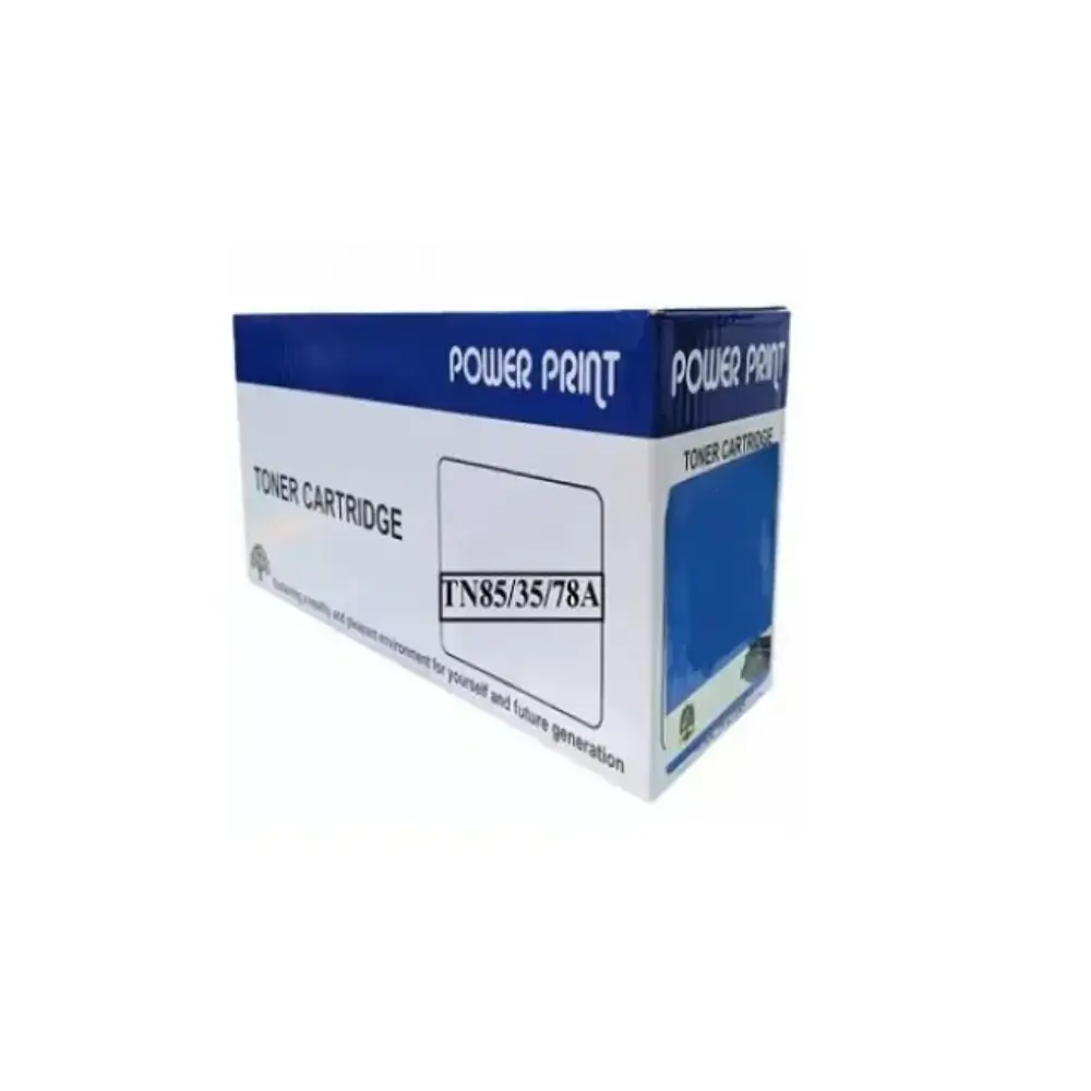 Power Print TN-85 black toner cartridge front view Power Print TN-85 black toner cartridge front view