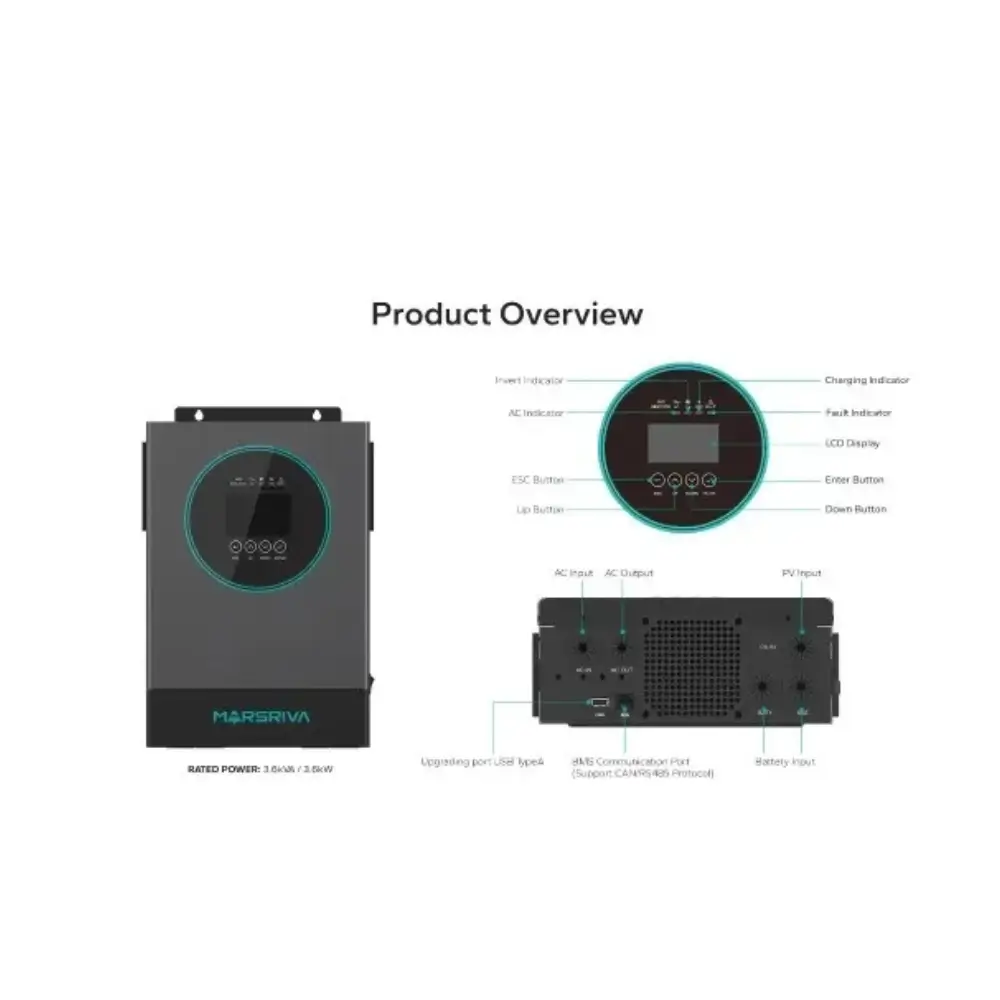 Marsriva hybrid solar inverter with MPPT solar charger and WiFi module