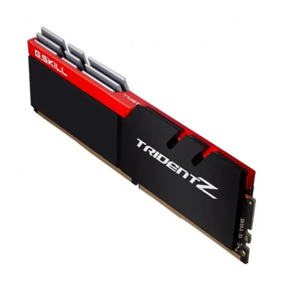 Close-up of the label and MPN F4-3200C16D-16GTZB on the Trident Z RAM