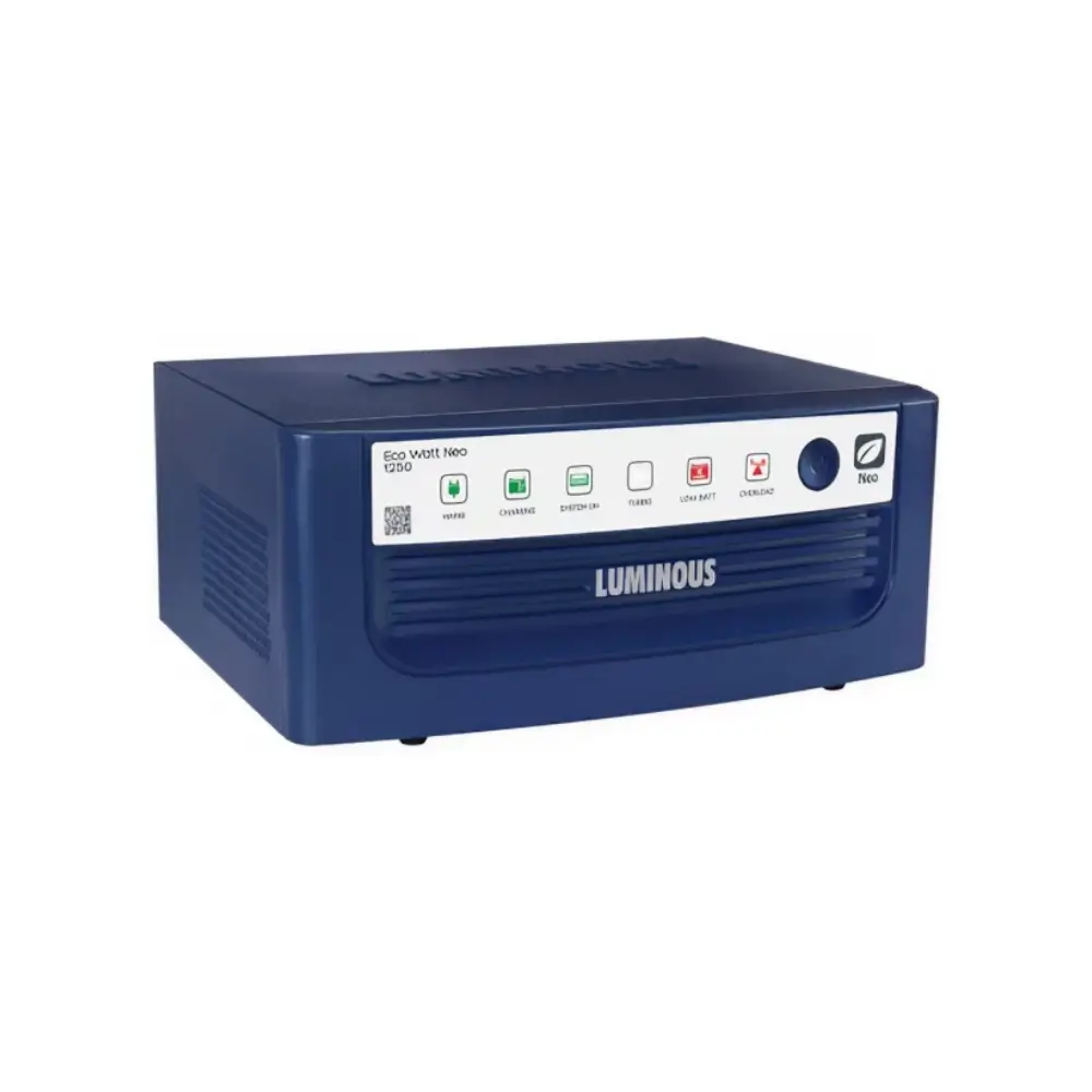 Luminous Eco Watt Neo 1250VA IPS with 200AH battery front view Luminous Eco Watt Neo 1250VA IPS with 200AH battery front view