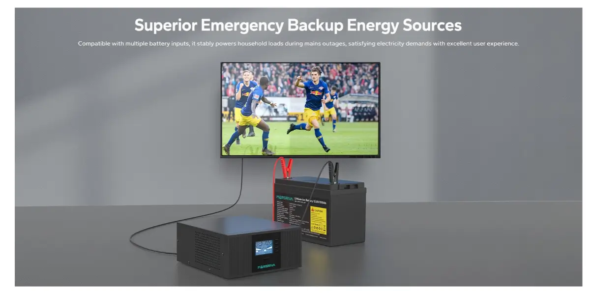 Marsriva MR-UT1000 1000VA IPS With 12.8V 200Ah Battery - image 2