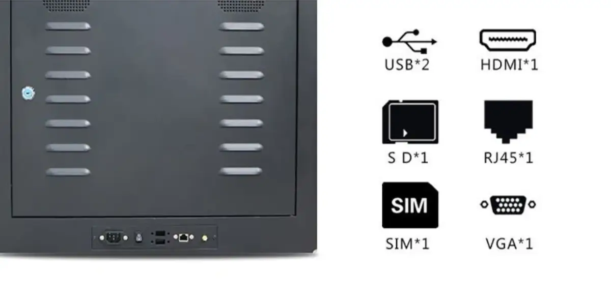 Hdfocus HD 55F Kiosk Size Dimensions