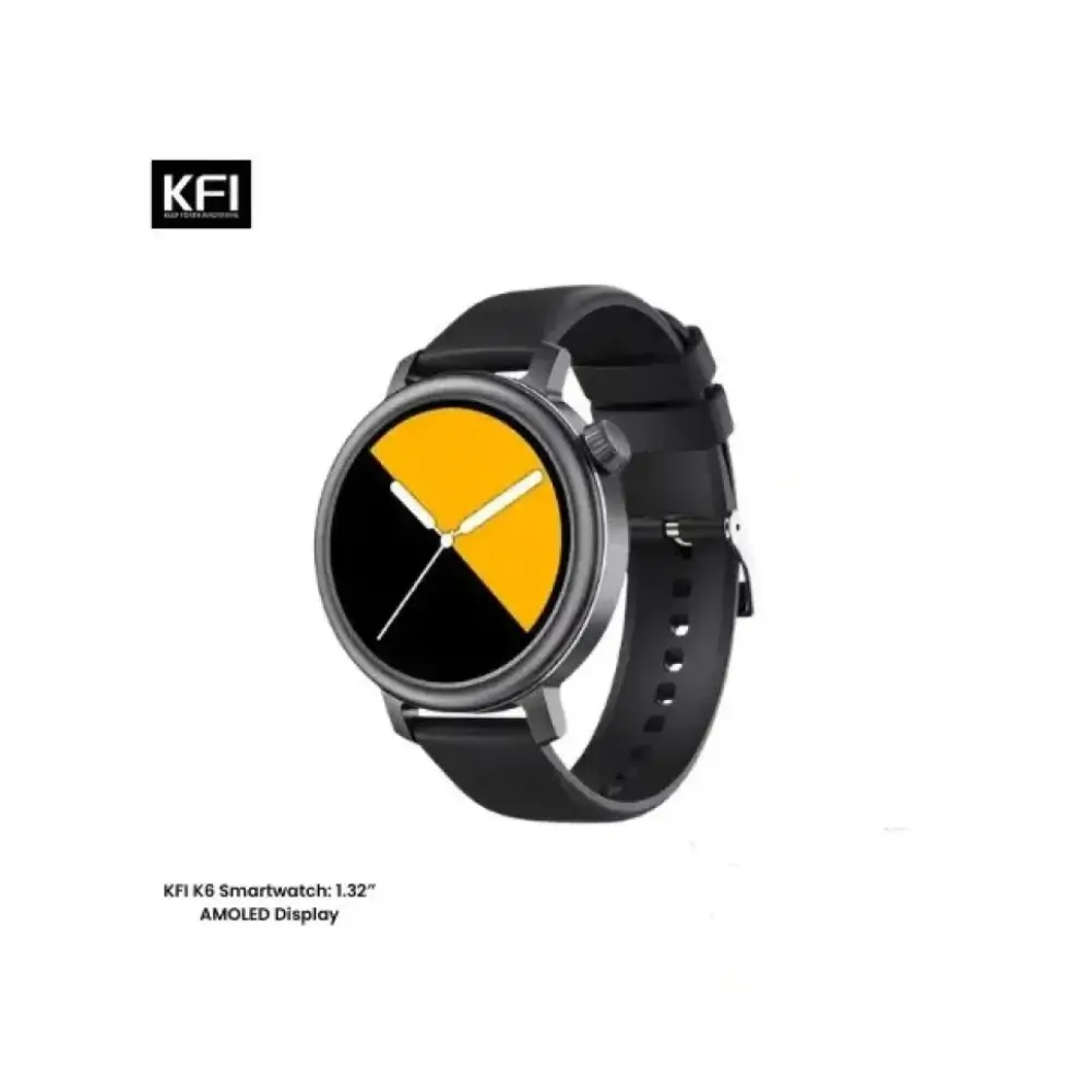 KFI K6 Bluetooth calling smartwatch with 1.32-inch AMOLED display KFI K6 Bluetooth calling smartwatch with 1.32-inch AMOLED display
