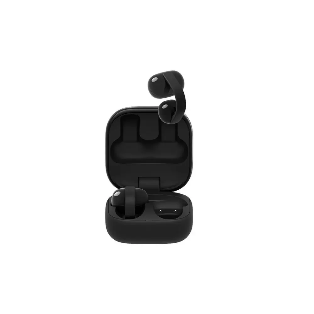 Sony LinkBuds Clip WF-LC900 open earbuds in black with charging case Sony LinkBuds Clip WF-LC900 open earbuds in black with charging case