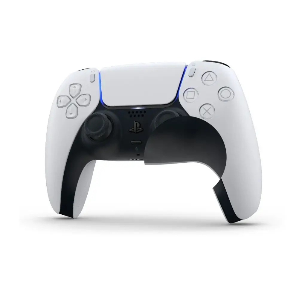 Sony PS5 DualSense wireless controller with two-tone design, front view Sony PS5 DualSense wireless controller with two-tone design, front view