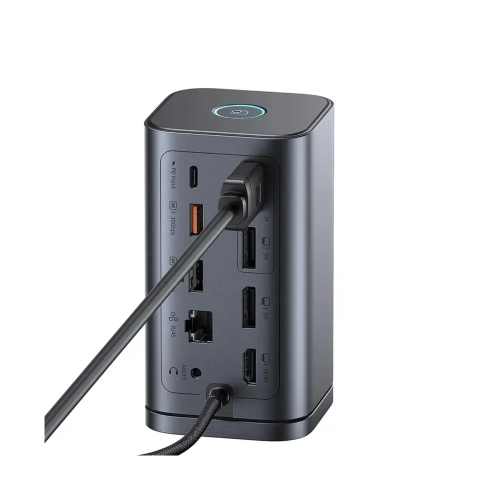 Baseus docking station with dual HDMI and dual DisplayPort video outputs