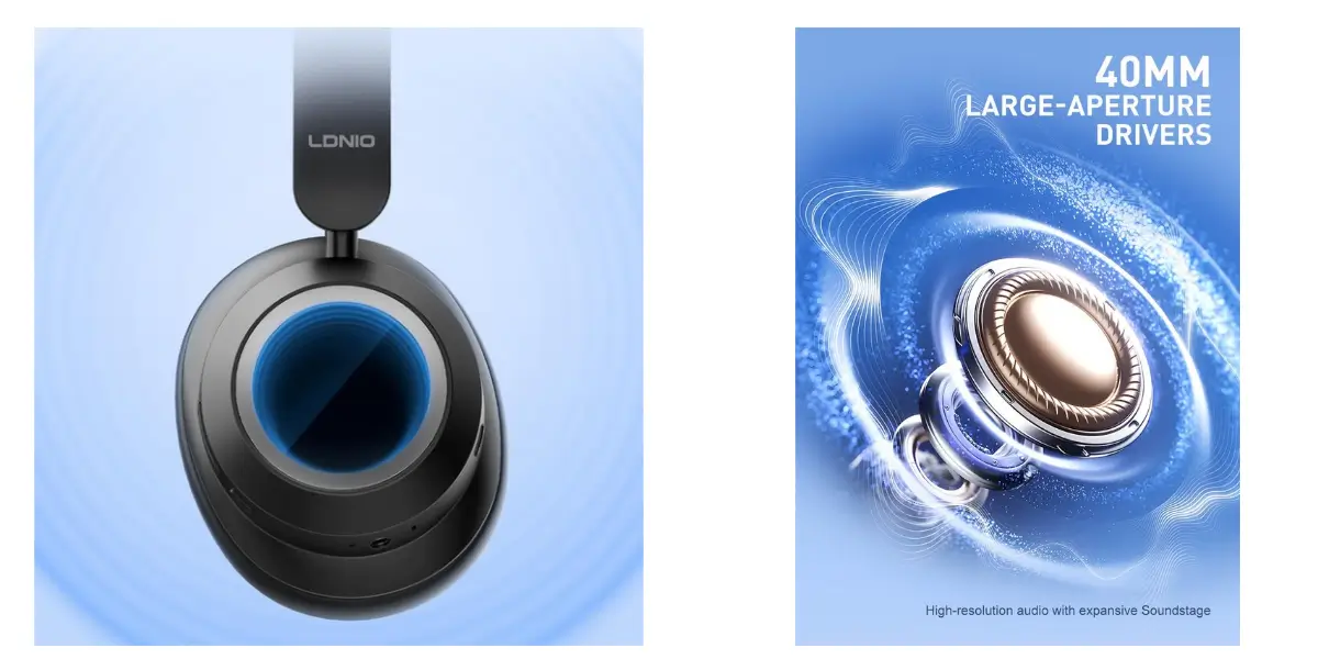 LDNIO H01 Bluetooth 5.4 Wireless Headphones with ANC - image 2