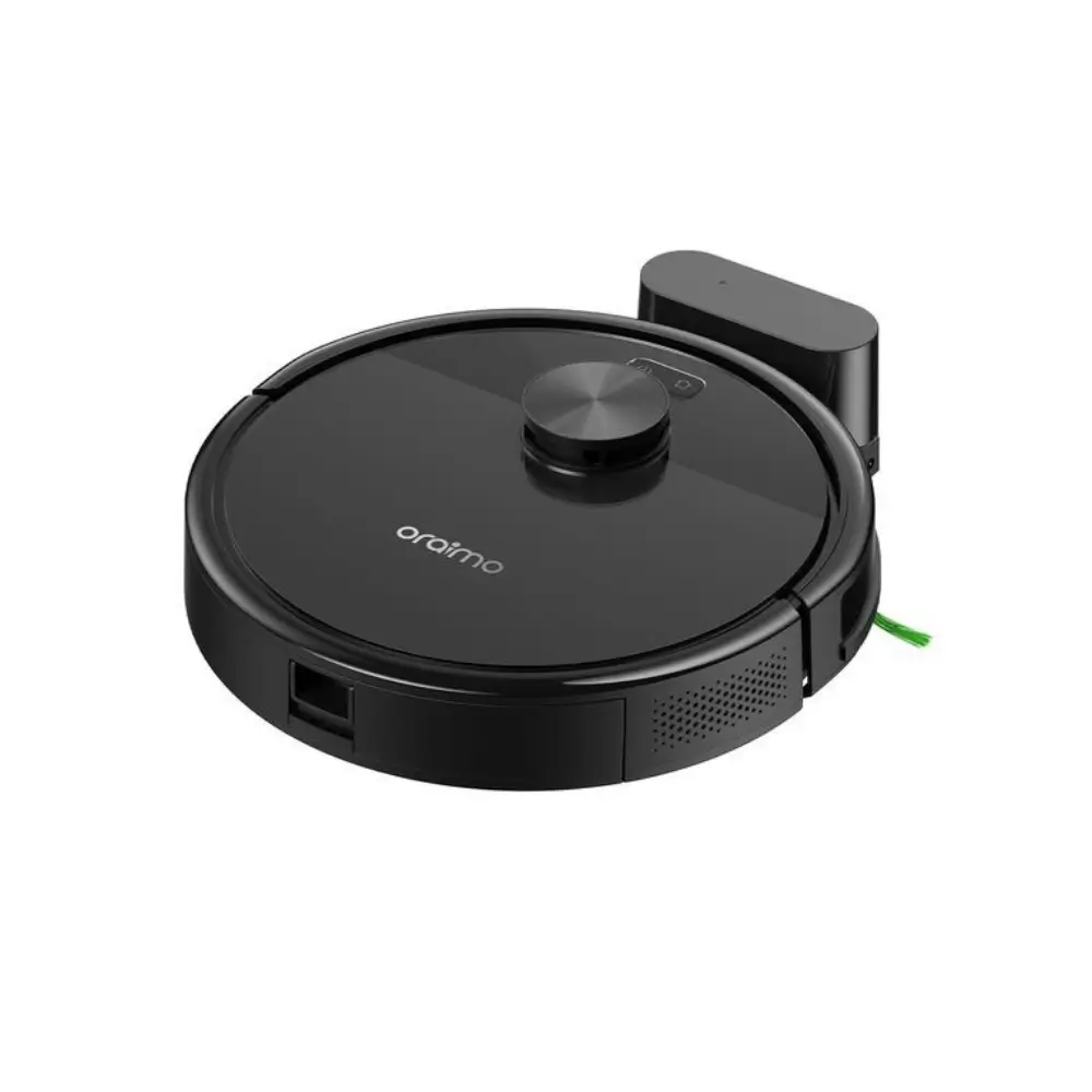 Oraimo LumaSweep ORV-501A black robot vacuum cleaner front view Oraimo LumaSweep ORV-501A black robot vacuum cleaner front view