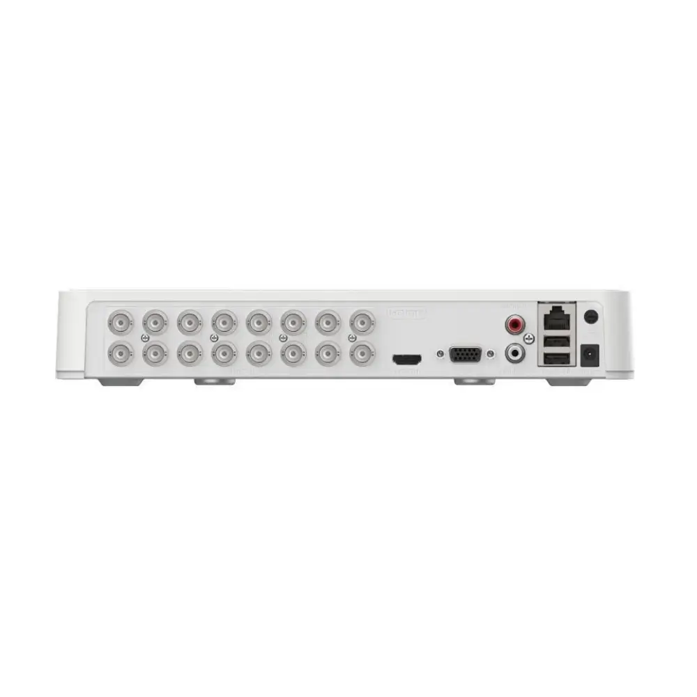 Rear panel ports of the Hikvision DS-7116HGHI-M1/T DVR with RJ45 and USB Rear panel ports of the Hikvision DS-7116HGHI-M1/T DVR with RJ45 and USB