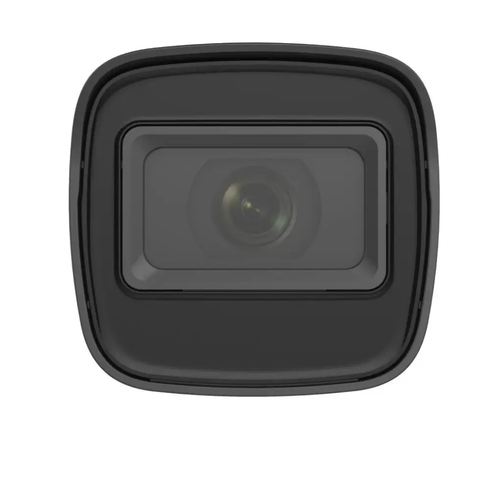 Close-up of HiLook IPC-B121H-C lens and infrared LED ring