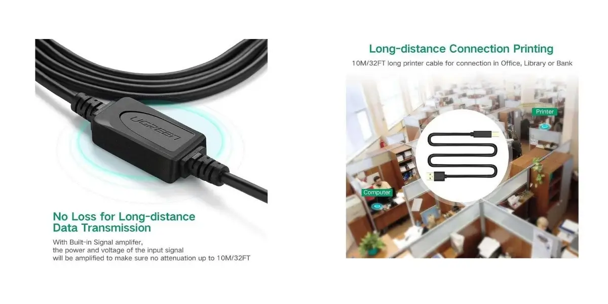 UGREEN 10374 10M USB Printer Cable with 480Mbps Speed - image 2