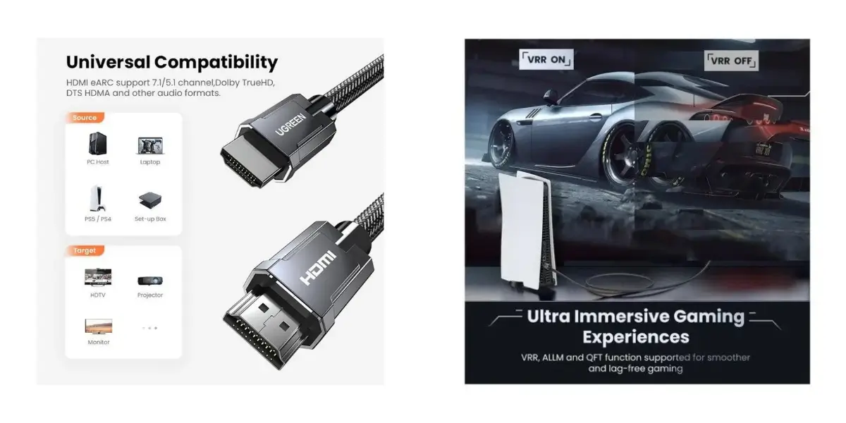 UGREEN HD135 8K HDMI Cable - 5M Ultra HD Connectivity