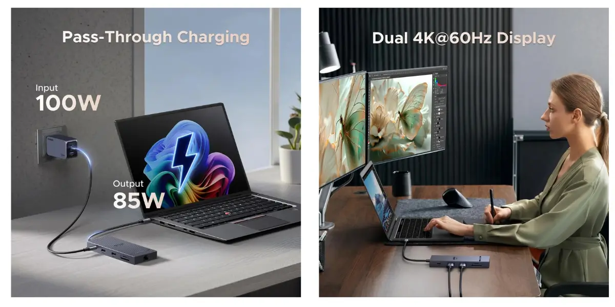 UGREEN CM866 10-in-1 USB-C Docking Station with 100W PD