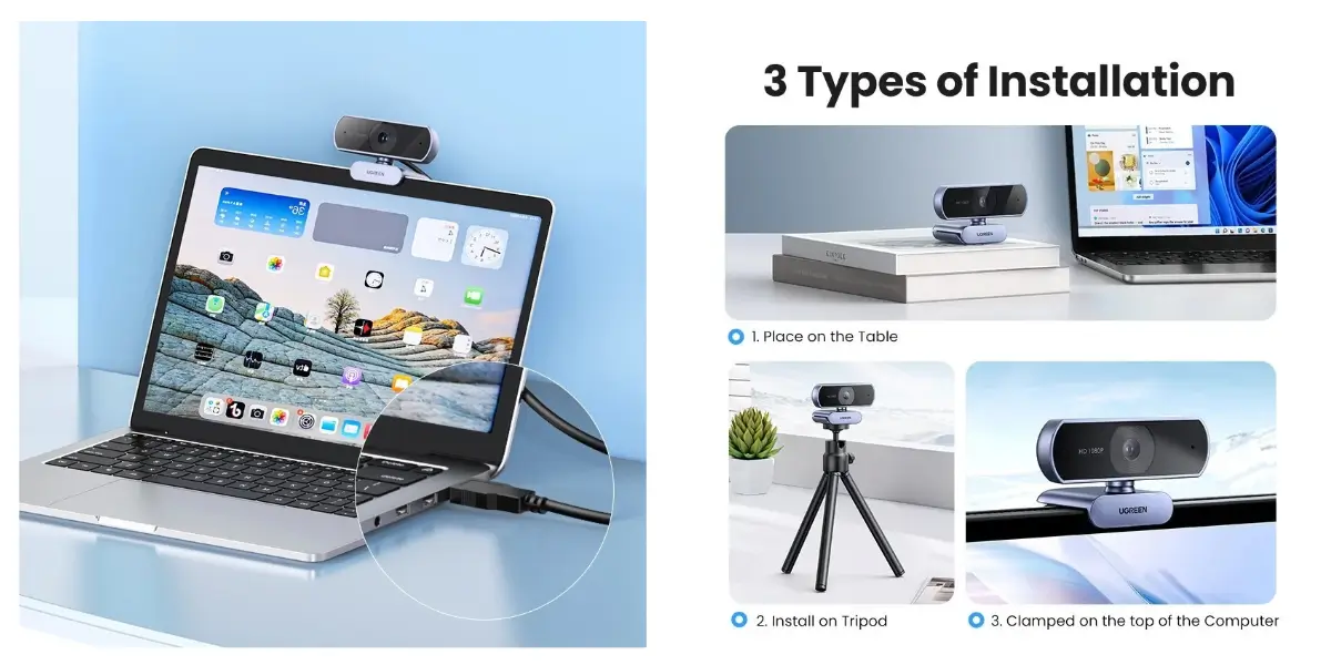UGREEN CM678 1080P HD Webcam for Video Conferencing