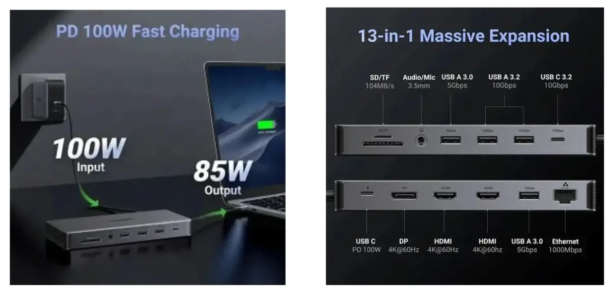 UGREEN Revodok Pro 313 13-in-1 USB-C Docking Station