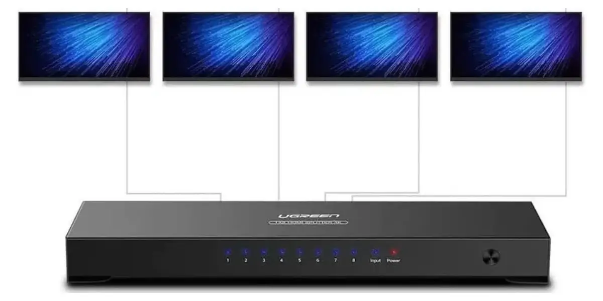 UGREEN 40203 1x8 HDMI Splitter with 8-Screen Output
