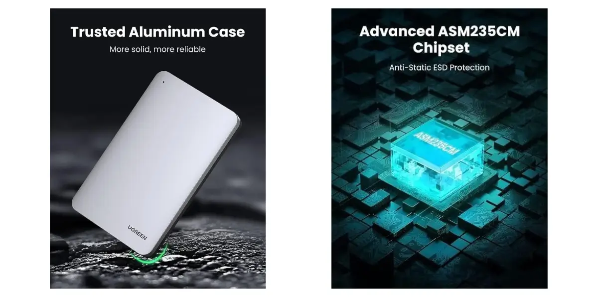 UGREEN CM301-70501 USB-C 2.5 Inch SATA HDD Enclosure - image 2