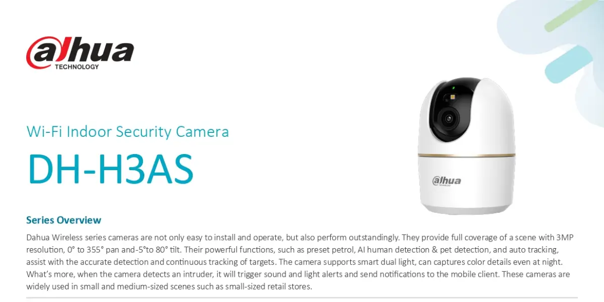 Dahua Dh Ipc H3AS Indoor Home Security Camera Lifestyle