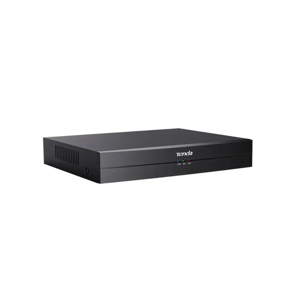 Tenda TN3108 NVR in a home CCTV setup with IP cameras and monitor