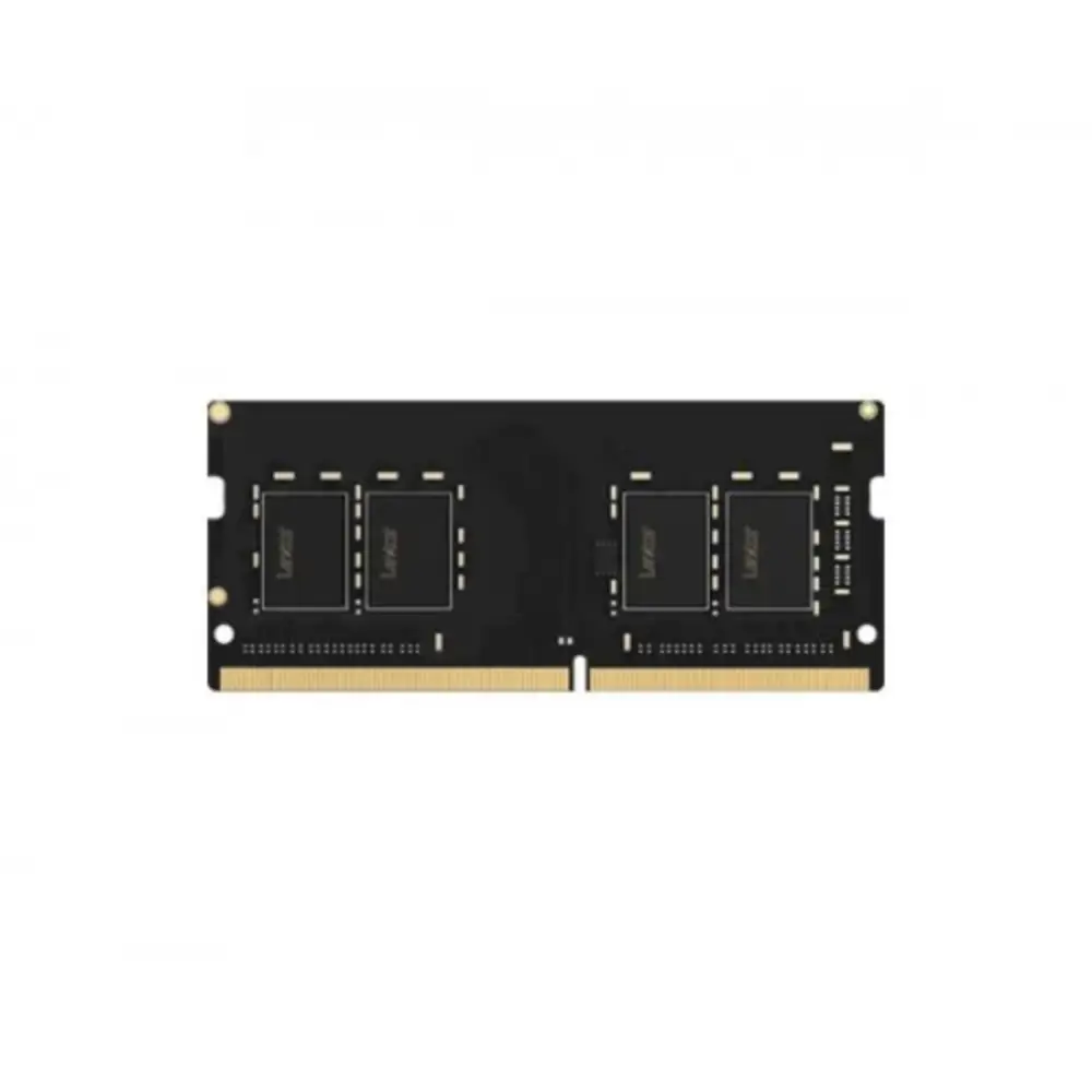 Close-up of the 260-pin connector edge on a Lexar DDR4 SODIMM module Close-up of the 260-pin connector edge on a Lexar DDR4 SODIMM module