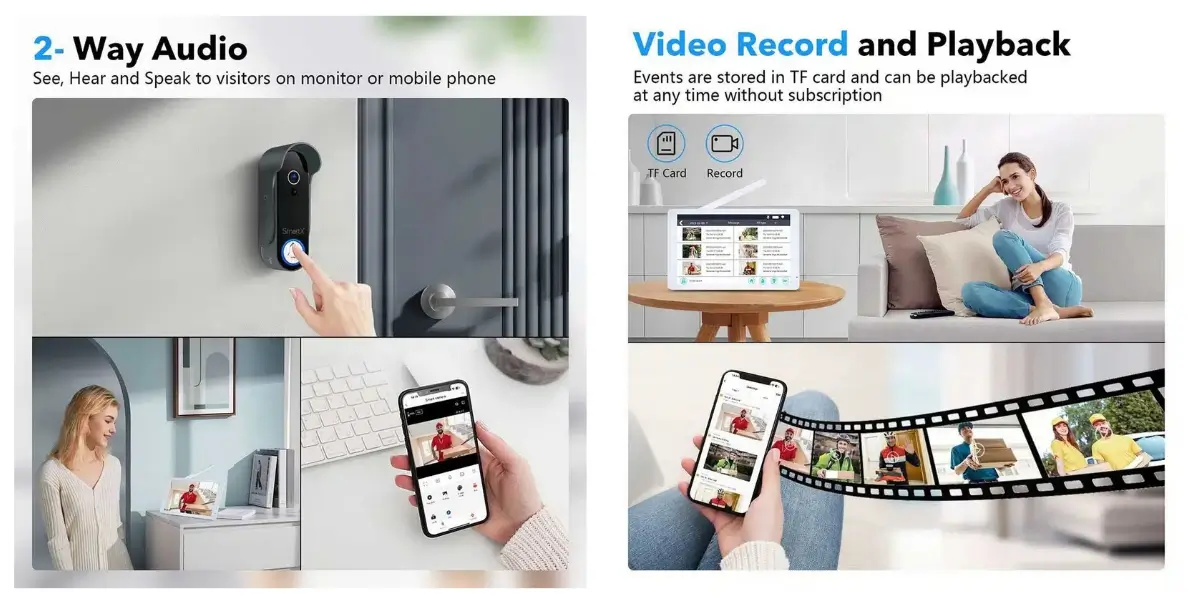 SmartX TL-AH801-C3 WiFi Video Doorbell with 8-Inch Touch Monitor