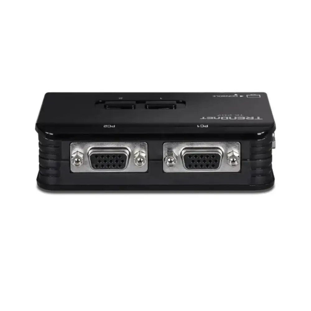 TRENDnet TK-207K 2-port USB KVM switch kit front view TRENDnet TK-207K 2-port USB KVM switch kit front view