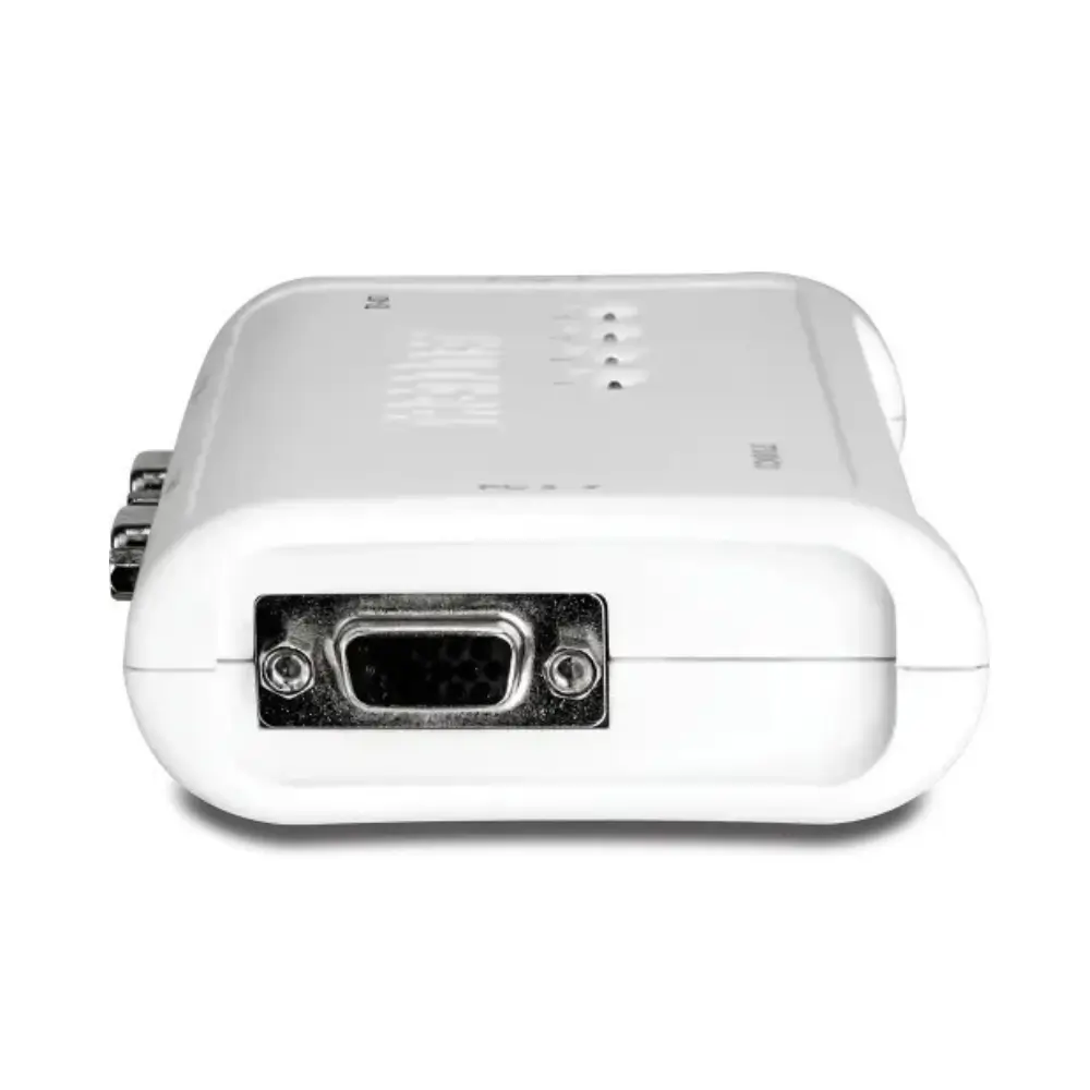 Close-up of VGA and USB keyboard mouse ports on the TK-407K KVM switch