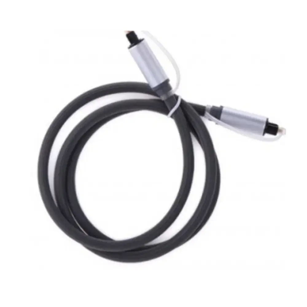 Toslink optical cable delivering multi-channel audio without RF or EM interference