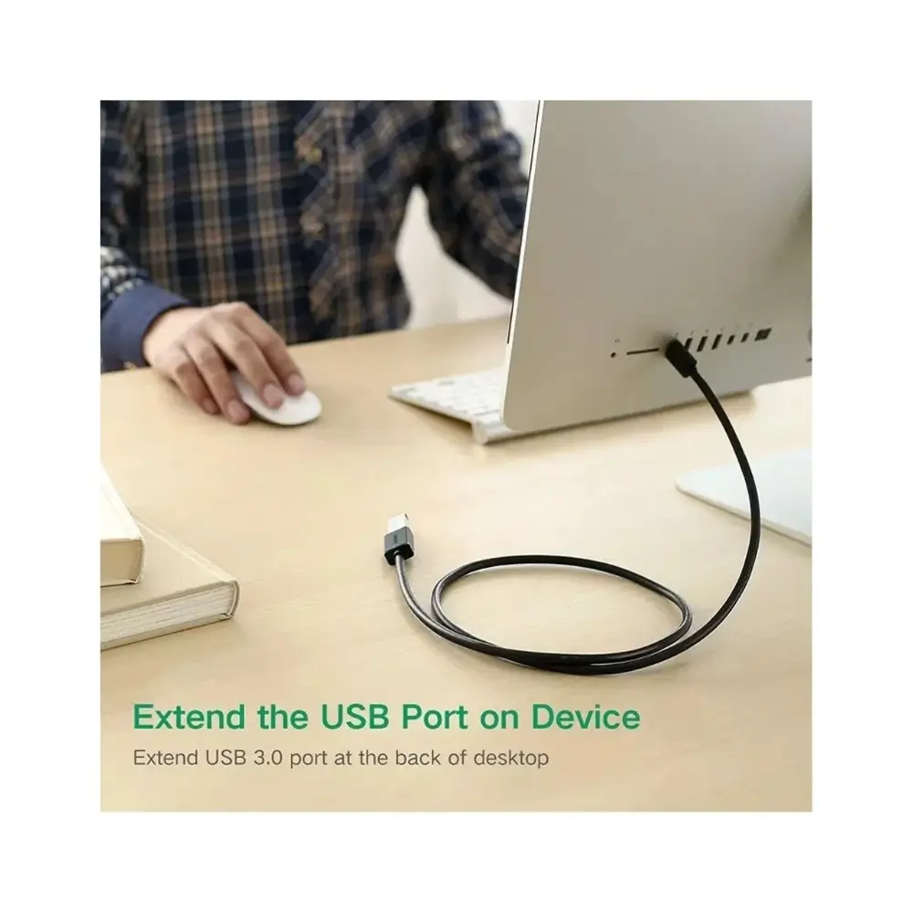 UGREEN 10373 flat USB cable coiled to show its 2M length