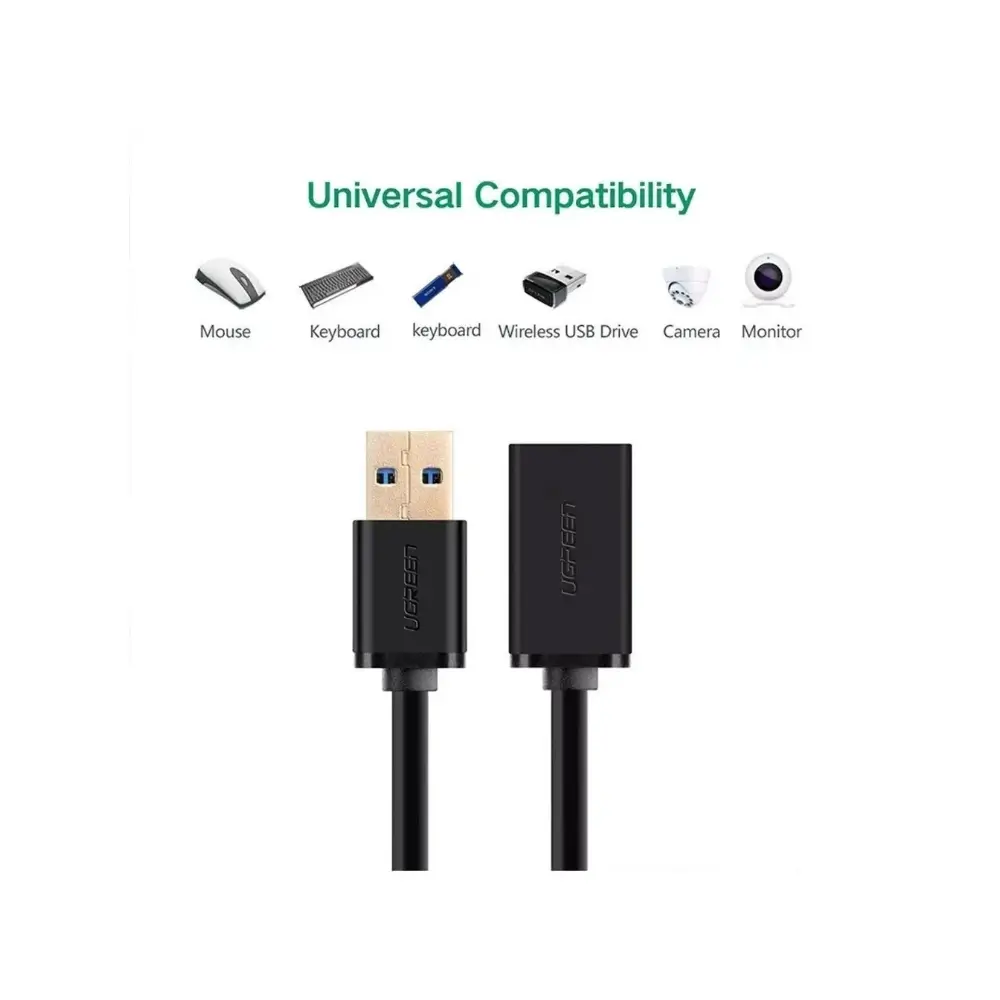 UGREEN 10373 2M USB 3.0 flat extension cable, male to female