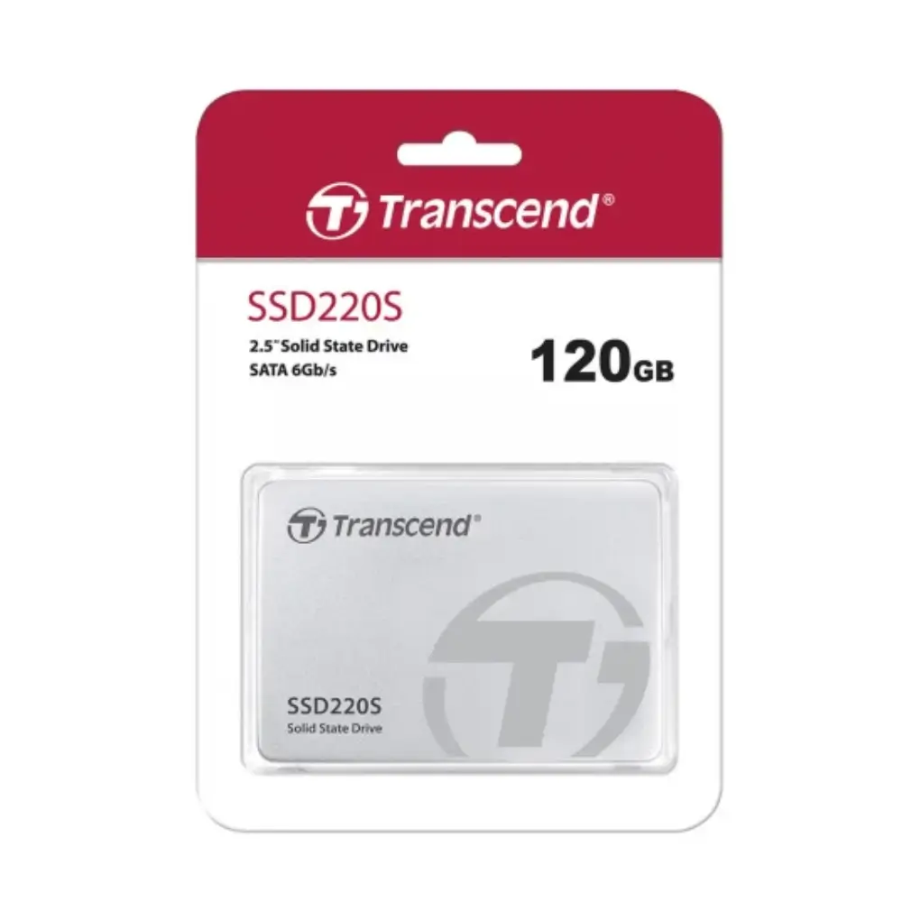 Transcend SSD220S 120GB 2.5-inch SATA III internal SSD front view Transcend SSD220S 120GB 2.5-inch SATA III internal SSD front view