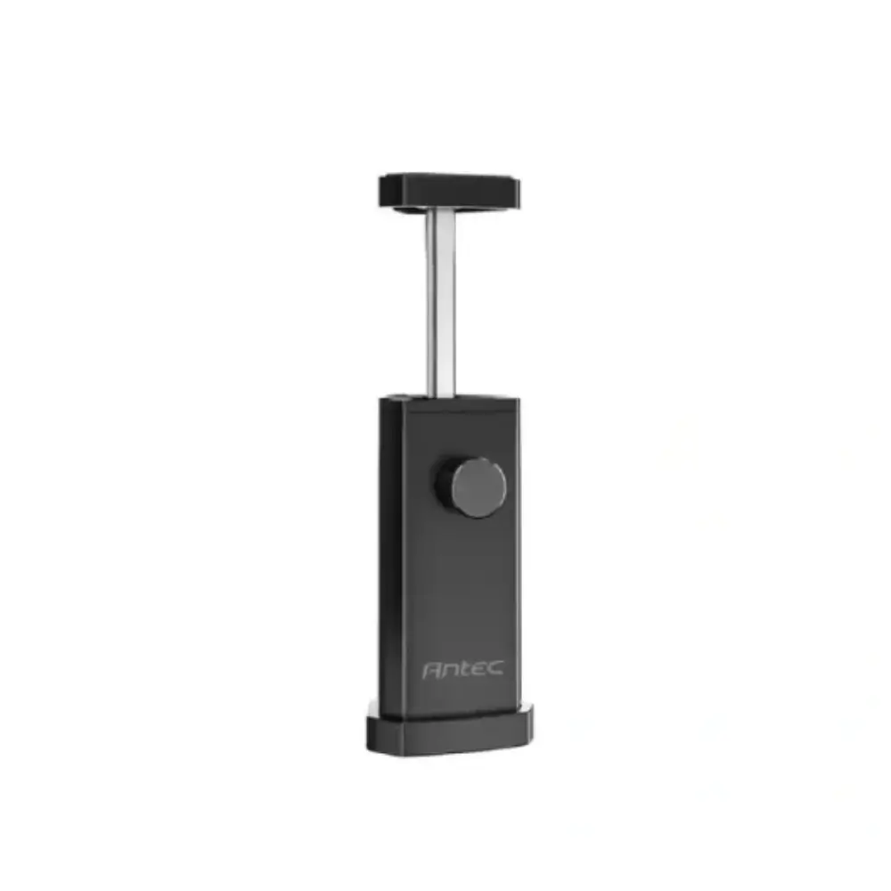 Antec GPU holder showing 80mm to 130mm adjustable height range