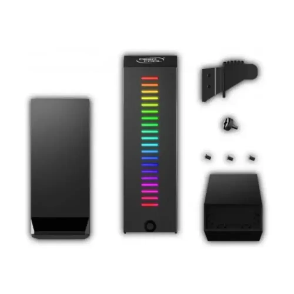 Deepcool GH-01 A-RGB graphics card holder front view Deepcool GH-01 A-RGB graphics card holder front view