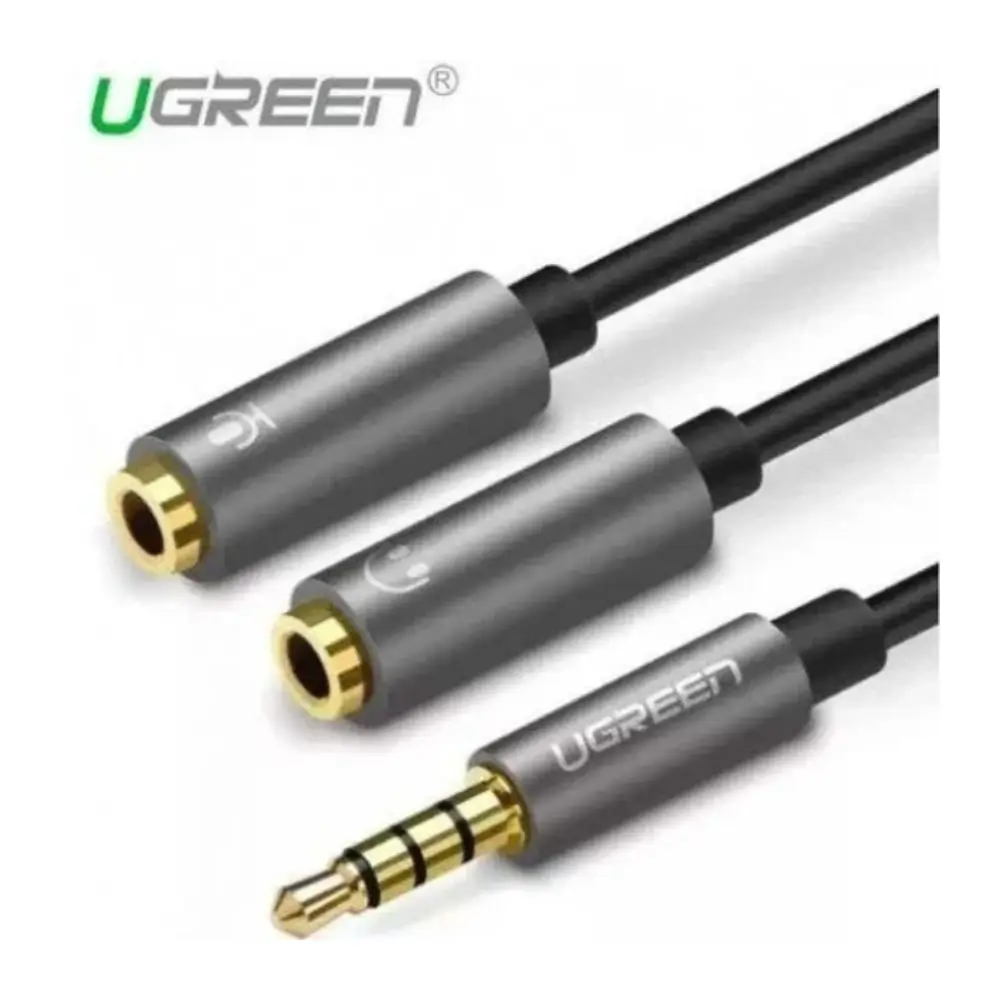 UGREEN 30619 black 3.5mm male to dual female headphone splitter UGREEN 30619 black 3.5mm male to dual female headphone splitter