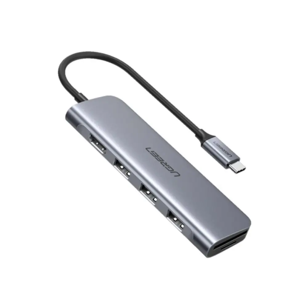UGREEN CM195 6-in-1 USB C hub in space gray aluminum UGREEN CM195 6-in-1 USB C hub in space gray aluminum